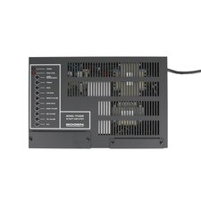 A photo of a gray Bogen TPU60B Telephone Paging Amplifier with four input knobs, two tone knobs, a power switch, and a blue logo on the front.