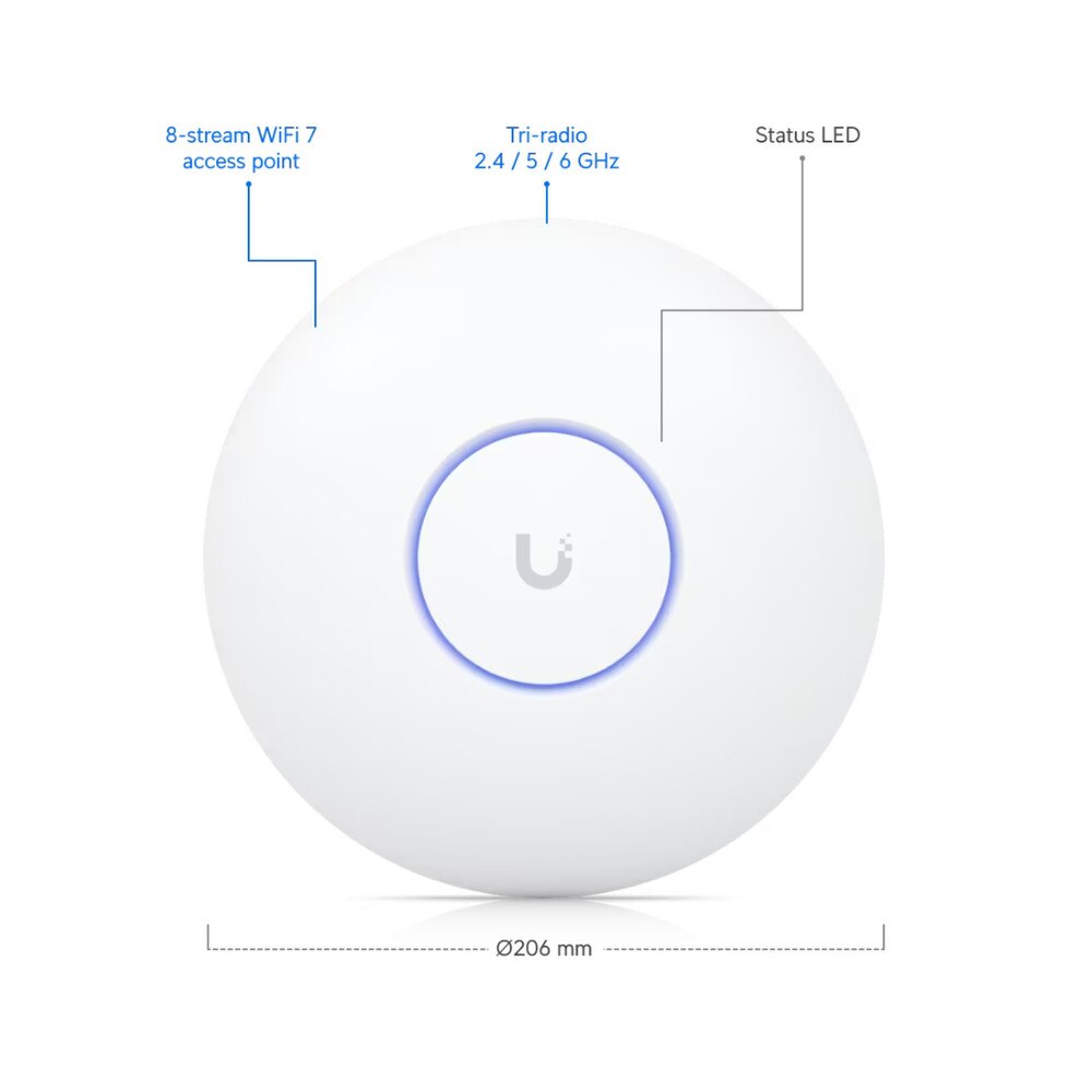 Ubiquiti UniFi U7 Pro Max Wi-Fi 7 Access Point with Tri-Band Support | New 7