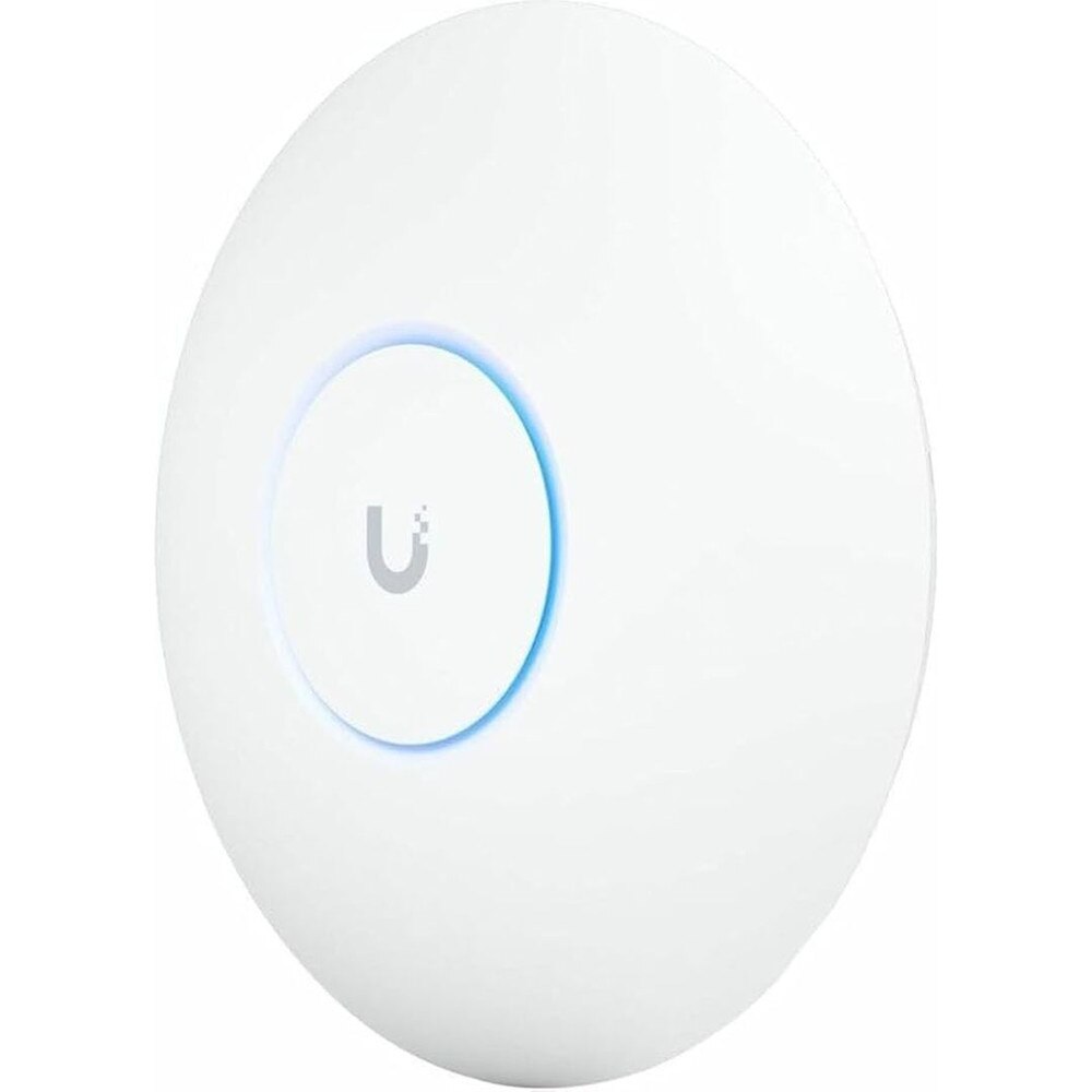 Ubiquiti UniFi U7 Pro Tri-Band Wi-Fi 7 Access Point front view with sleek white design and LED indicator