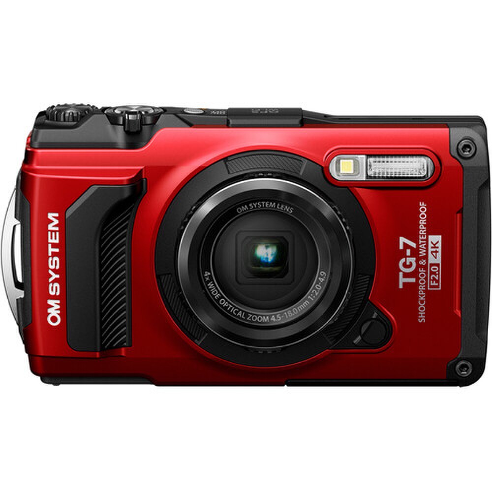 OM SYSTEM Tough TG-7 Digital Camera Red (V110030RU000) New 2