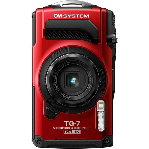 OM SYSTEM Tough TG-7 Digital Camera Red (V110030RU000) | New