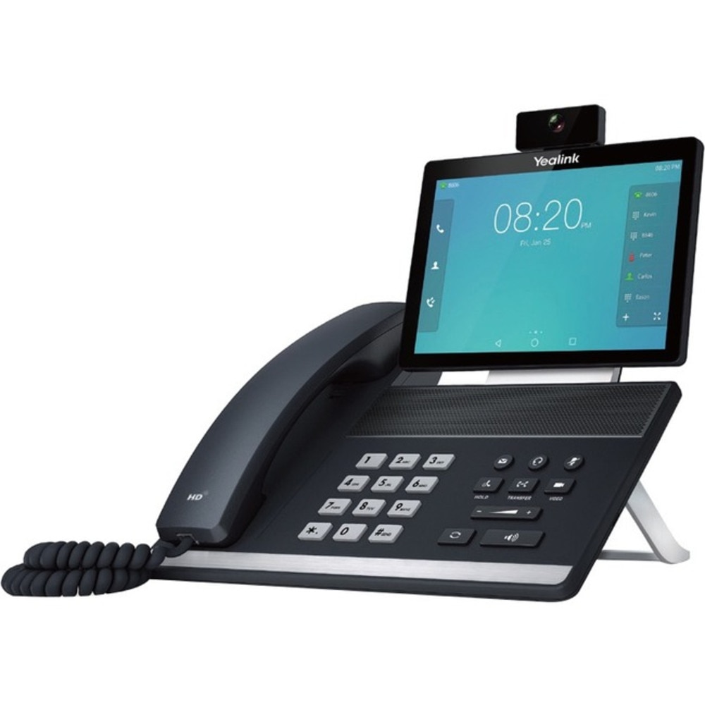 Yealink VP59 Flagship Smart Video Phone with 1080P HD camera, adjustable touchscreen, built-in Bluetooth, Wi-Fi, and PoE for high-quality video collaboration.