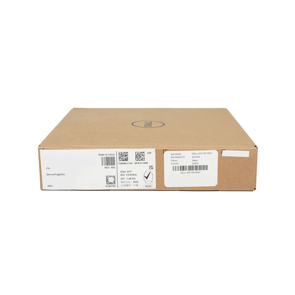 Dell WD19S USB Type-C Docking Station with 180W Power Adapter (WD19S180W) New 10